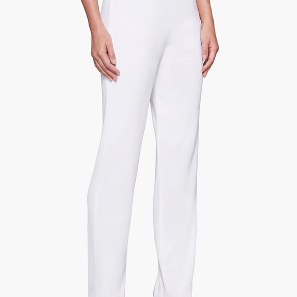 Misook White Pull On Straight Leg Knit Pants Career Women's Size Extra Large - Picture 4 of 8